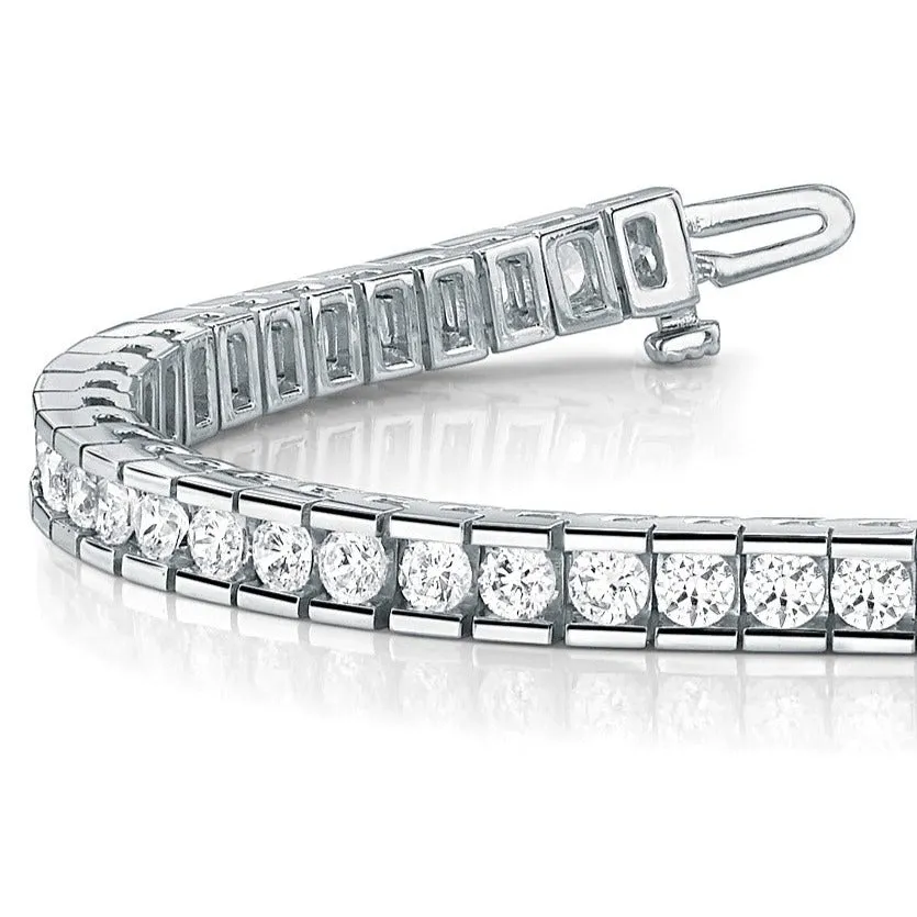 Channel Set 5.50 ctw Round Diamond Tennis Bracelet