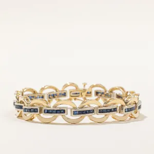Channel Set Sapphire Bracelet | 2.40ctw | 7" |