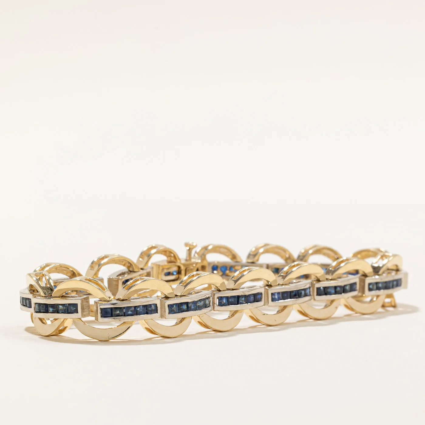 Channel Set Sapphire Bracelet | 2.40ctw | 7" |