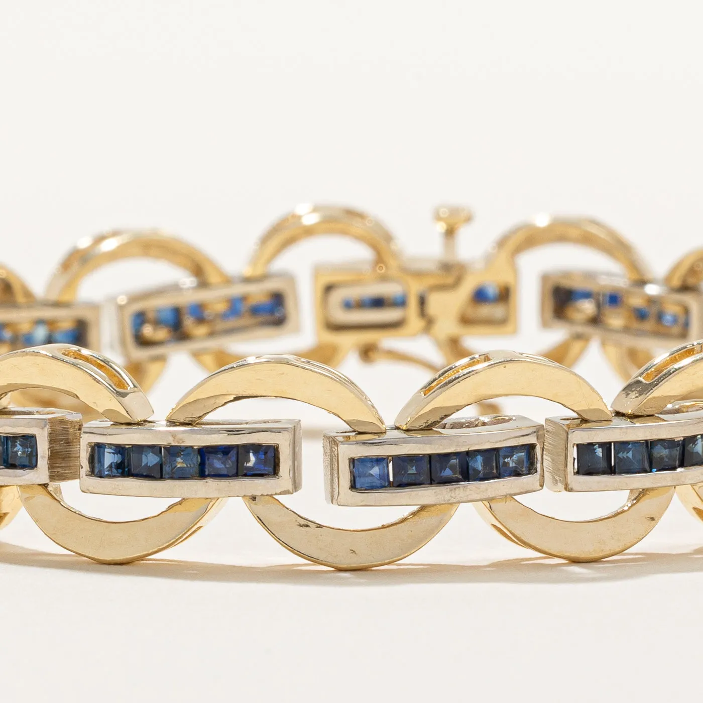 Channel Set Sapphire Bracelet | 2.40ctw | 7" |