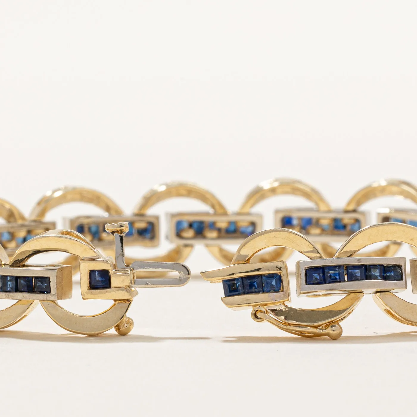 Channel Set Sapphire Bracelet | 2.40ctw | 7" |