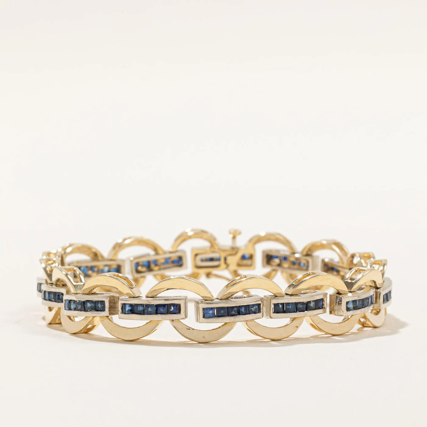 Channel Set Sapphire Bracelet | 2.40ctw | 7" |