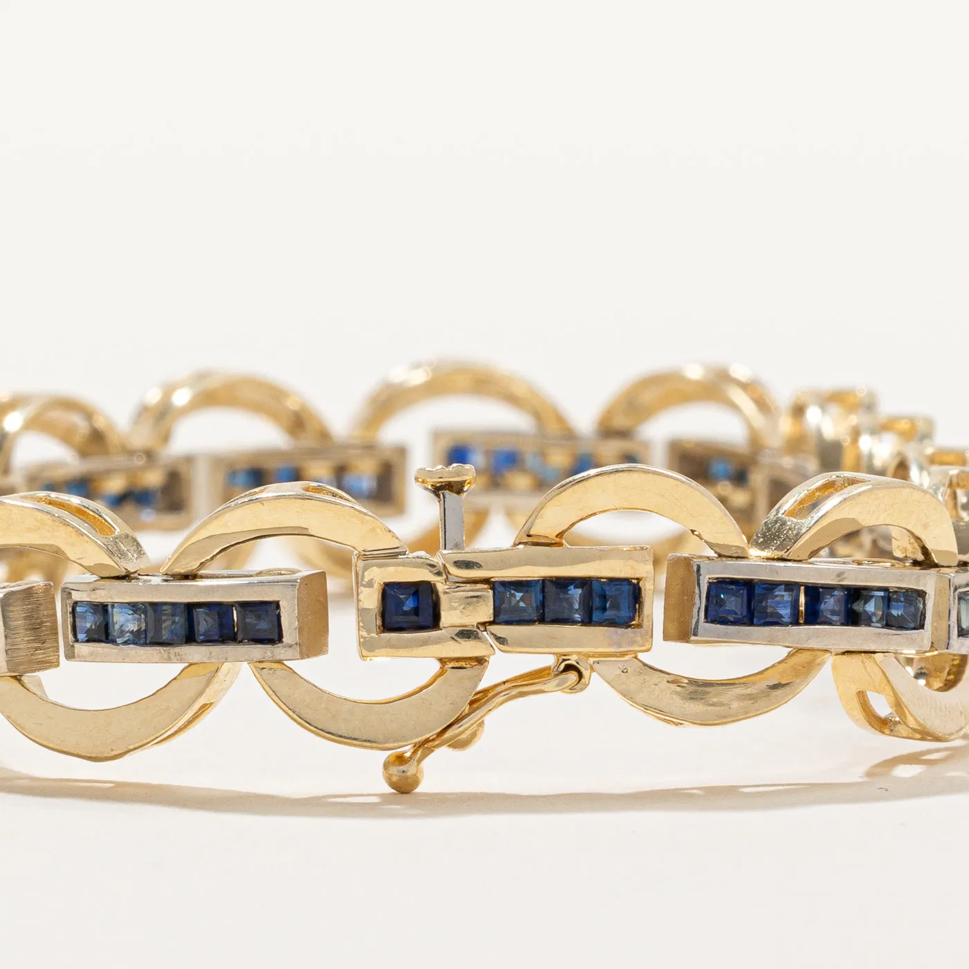 Channel Set Sapphire Bracelet | 2.40ctw | 7" |