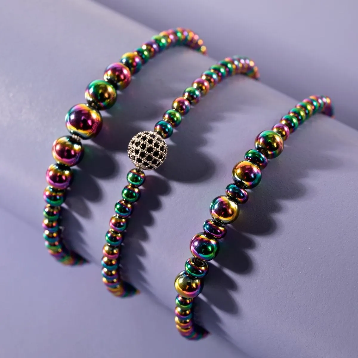 Charismatic | Unicorn Silver | Black Cubic Zirconia Crystals | Expression Bracelet