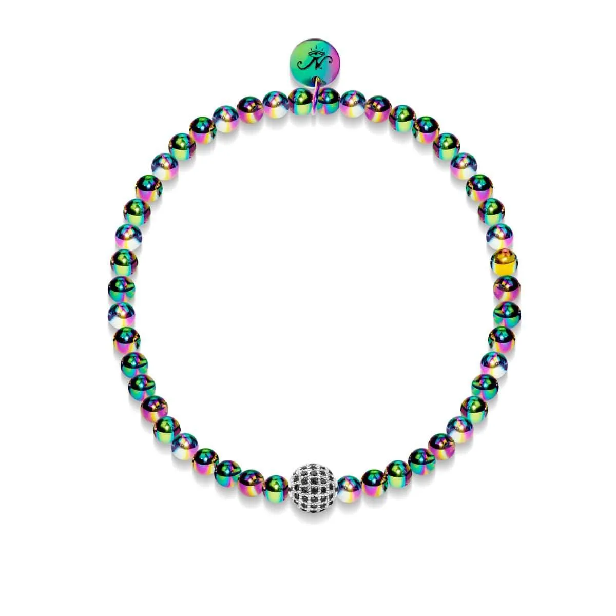 Charismatic | Unicorn Silver | Black Cubic Zirconia Crystals | Expression Bracelet