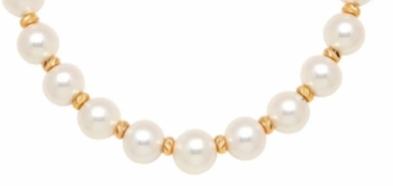 Children's Bracelets:  Gold Plated, 7mm Lavender Freshwater Pearl Stretch Bracelets