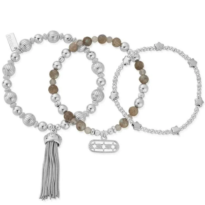 ChloBo Stars Align Stack of 3 Bracelets