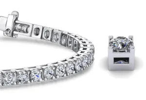 Classic 4 Prong Lab-Grown Diamond Tennis Bracelet with 6.95 ct.(finished) 3.5mm