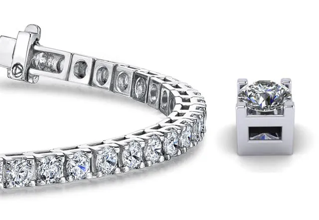 Classic 4 Prong Lab-Grown Diamond Tennis Bracelet with 6.95 ct.(finished) 3.5mm