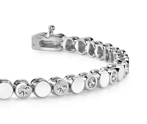 Classic Alternating Circle And Lab-Grown Diamond Bracelet with 2.55 ct.(finished) 3.5mm