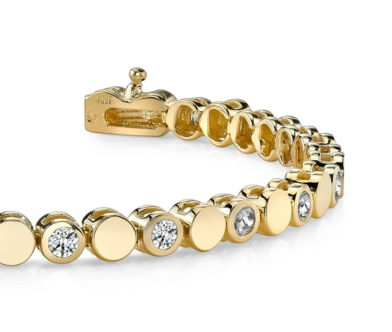 Classic Alternating Circle And Lab-Grown Diamond Bracelet with 2.55 ct.(finished) 3.5mm