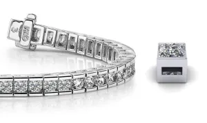 Classic Diamond Box Lab-Grown Diamond Tennis Bracelet with 6.63 ct.(finished) 3.25mm
