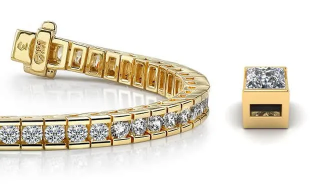 Classic Diamond Box Lab-Grown Diamond Tennis Bracelet with 6.63 ct.(finished) 3.25mm
