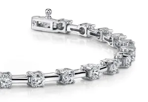 Classic Solid Rectangle Link Lab-Grown Diamond Bracelet with 1.02 ct.(finished) 2mm