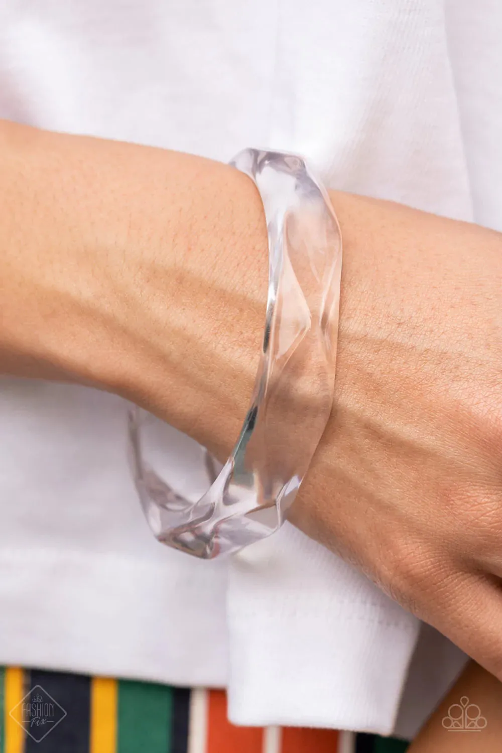 Clear-Cut Couture - White Bracelet (SS-0821)