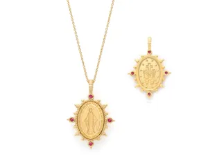 Color Stone Compass Rose Beaded Miraculous Medal