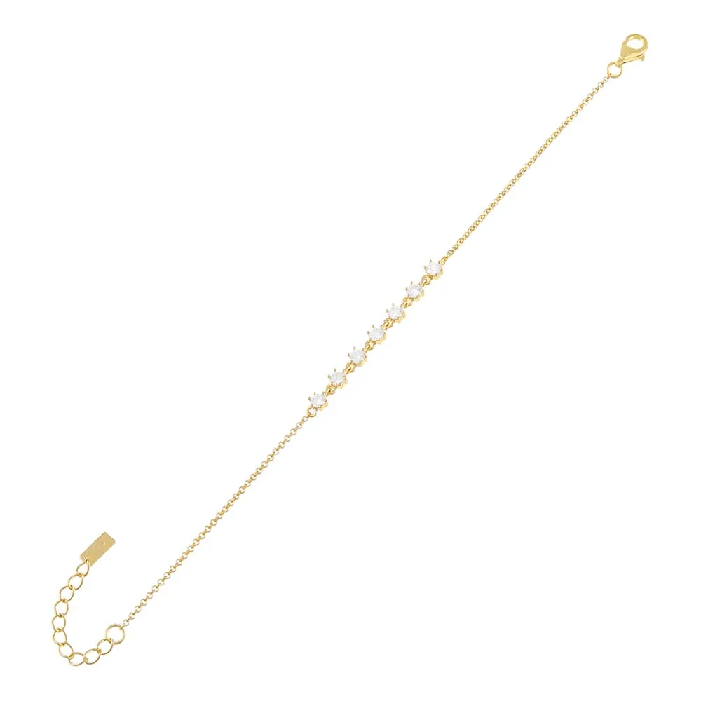 Colored Half Tennis Chain Bracelet