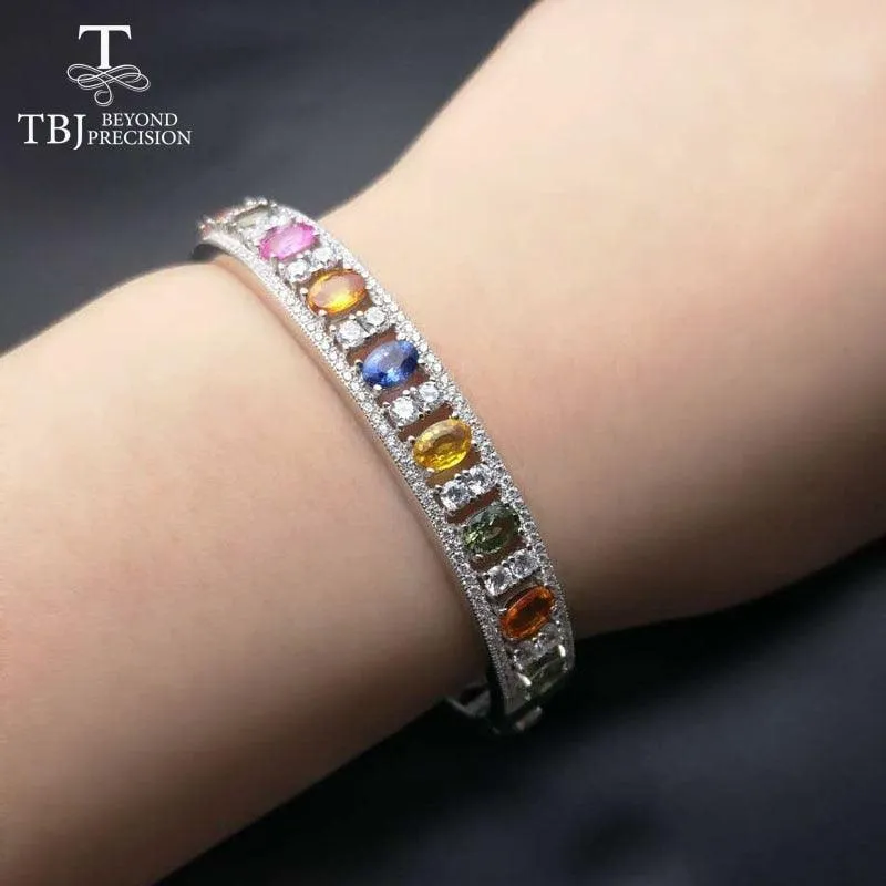 Colorful Sapphire Gemstone Bangles