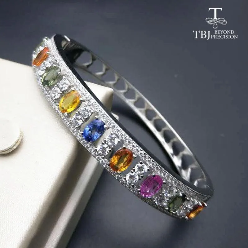 Colorful Sapphire Gemstone Bangles