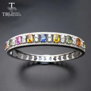 Colorful Sapphire Gemstone Bangles