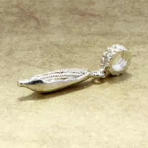 Corn Slide Charm, 925 Sterling SIlver Corn Slide Charm