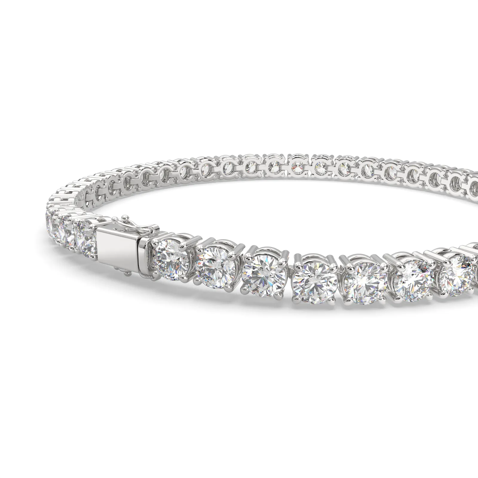 Cosima Round Cut Diamond Tennis Bracelet Prong Set (8 ctw)