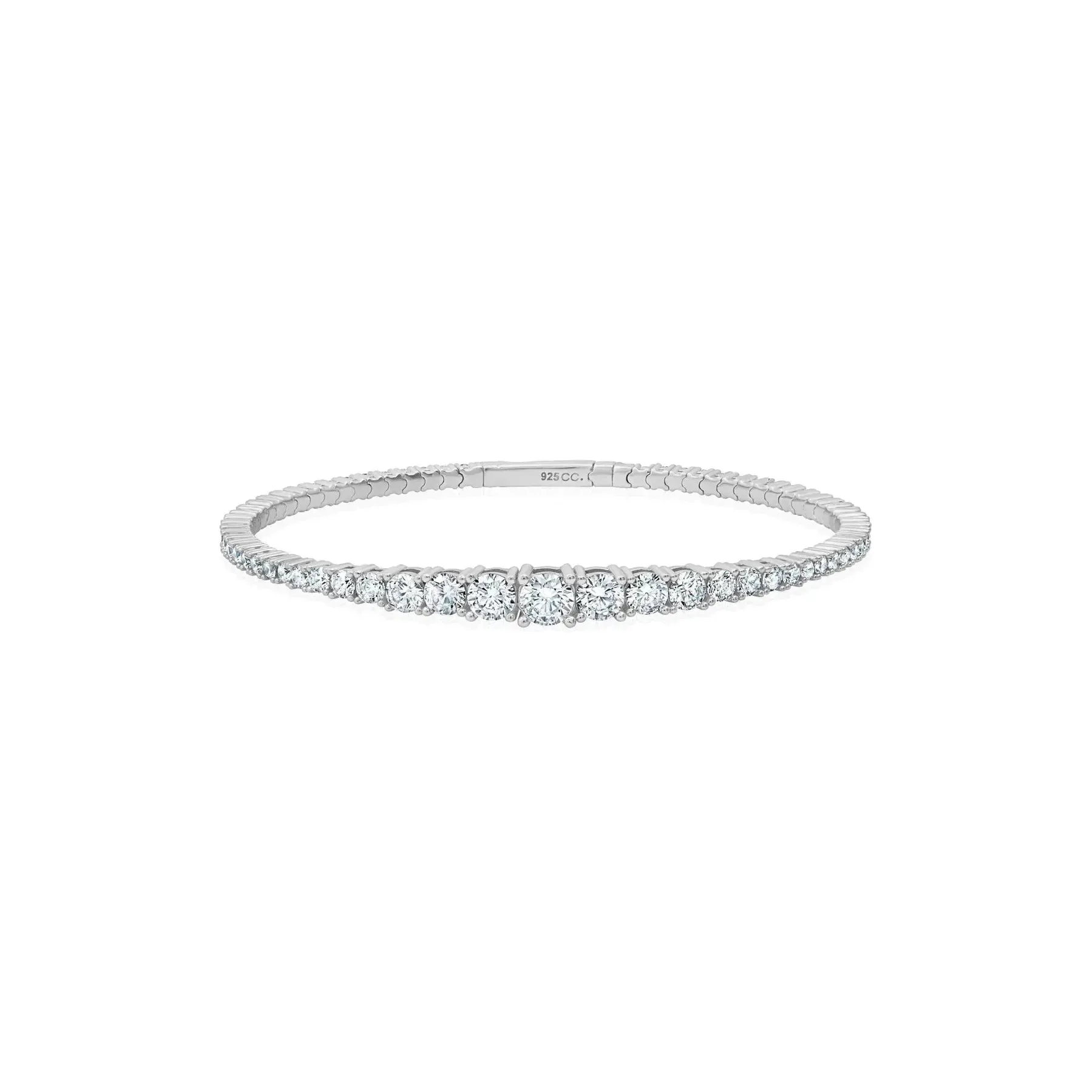 CRISLU Graduated Flex Bracelet in Platinum