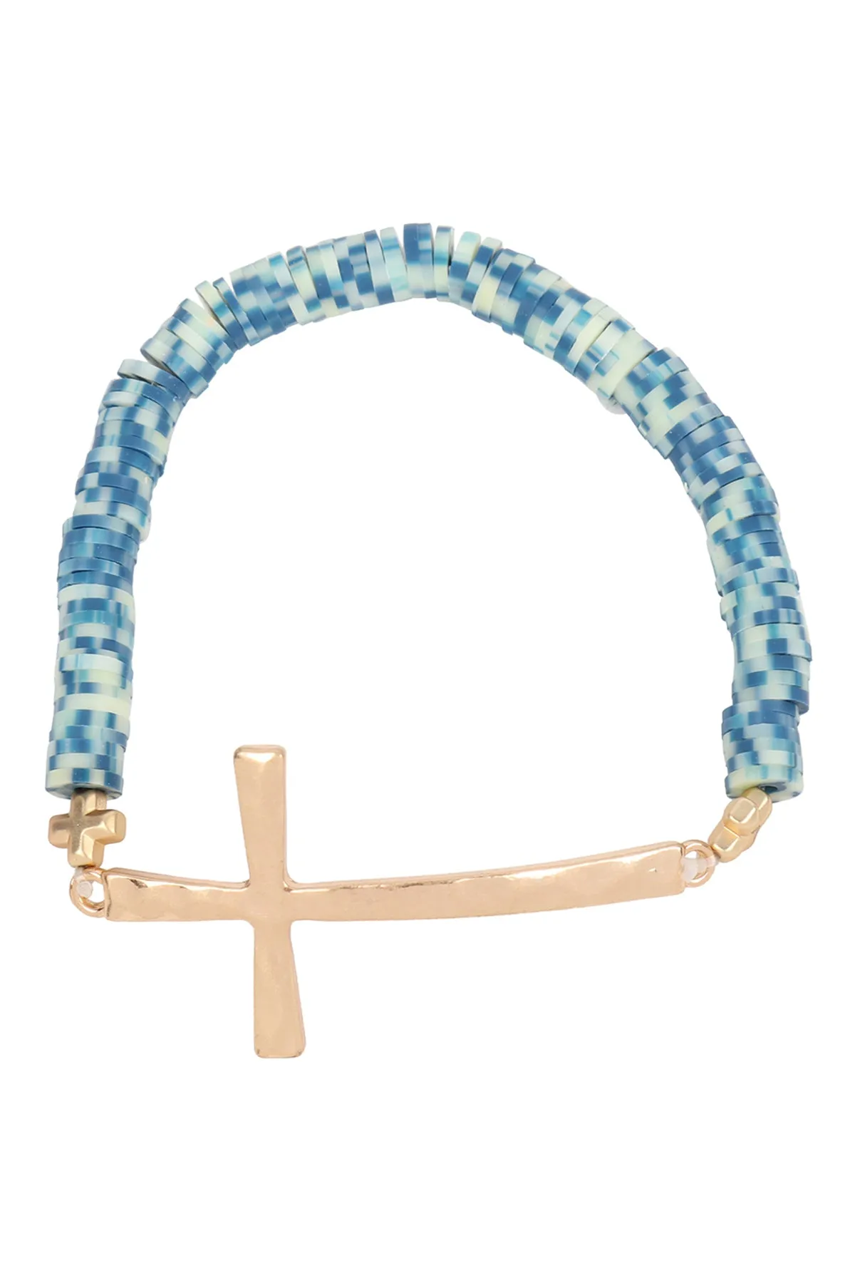 CROSS FIMO CHARM STRECH BRACELET