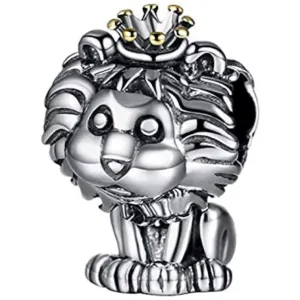 Crowned King Lion Bead Charm