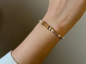 Crystal Bar Bracelet Gold and Silver