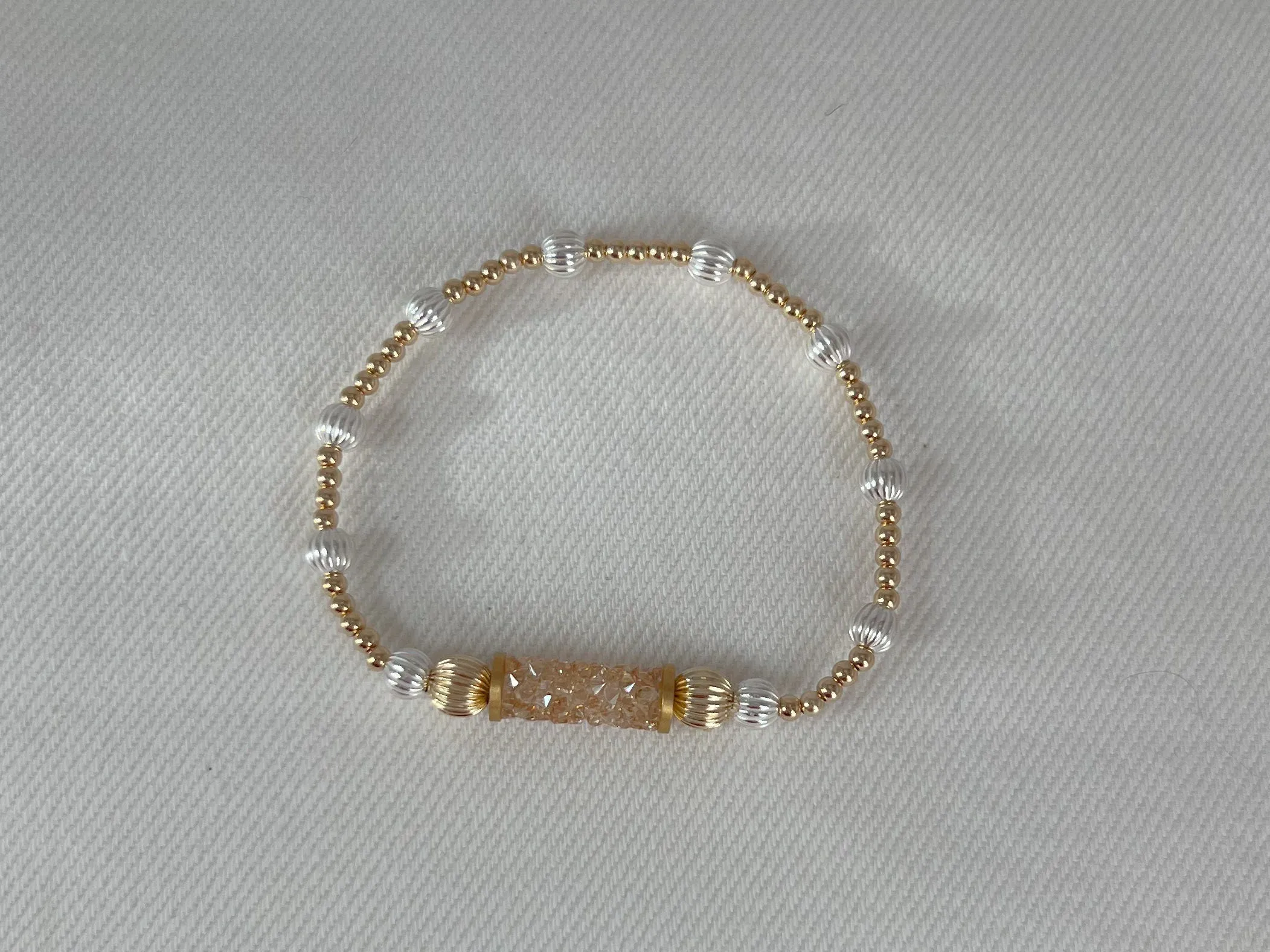 Crystal Bar Bracelet Gold and Silver