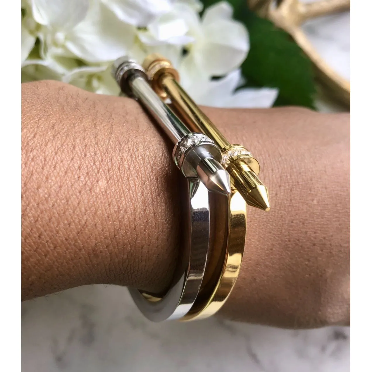 Crystal Dagger Bar Bracelet