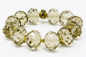 Crystal Layer Statement Bracelet-Champagne