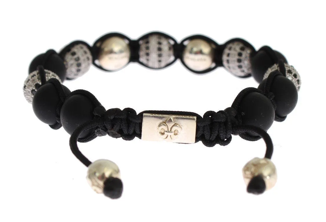 CZ Black Matte Onyx 925 Silver Bracelet