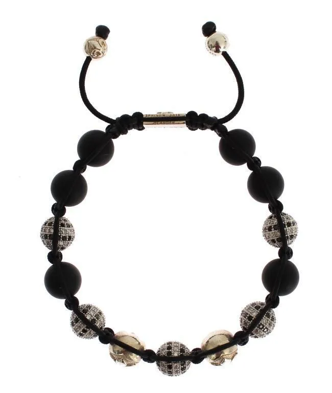 CZ Black Matte Onyx 925 Silver Bracelet