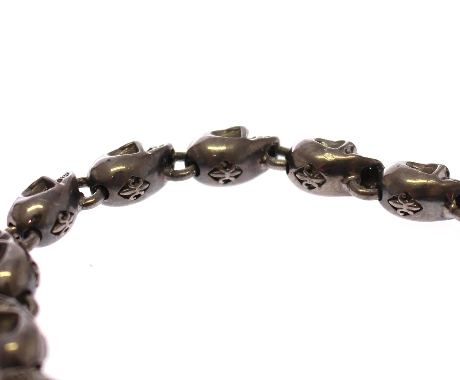 CZ Skull Black Rhodium 925 Silver Bracelet