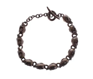 CZ Skull Black Rhodium 925 Silver Bracelet