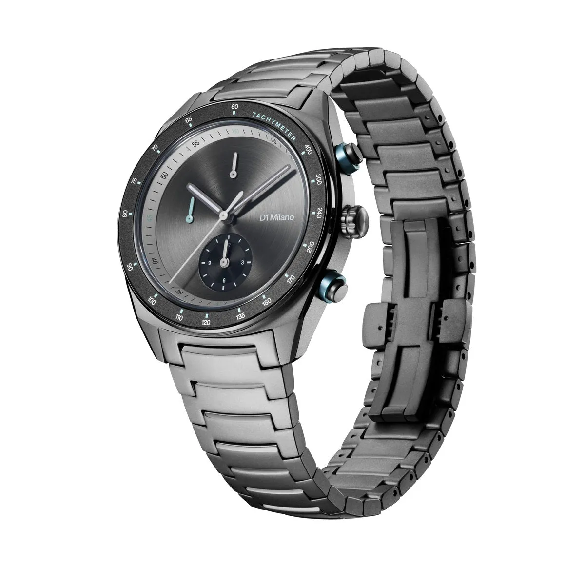 D1 Milano CRONOGRAFO Quartz Gun Metal Dial Analog Watch For - Gents CHBJ21