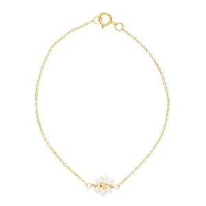 Daisy Pearl Bead Bracelet