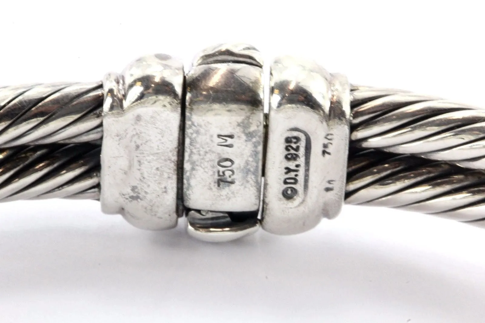 David Yurman Sterling & 18K Smoky Quartz Double Cable Oval Albion Bracelet