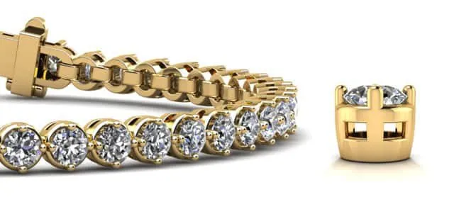 Dazzling Four Prong Lab-Grown Diamond Tennis Bracelet with 6.40 ct.(finished) 3.5mm