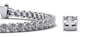 Dazzling Four Prong Lab-Grown Diamond Tennis Bracelet with 6.40 ct.(finished) 3.5mm
