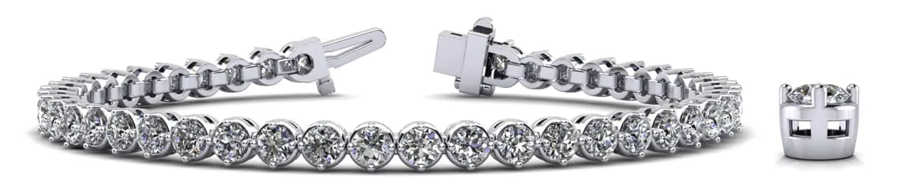 Dazzling Four Prong Lab-Grown Diamond Tennis Bracelet with 6.40 ct.(finished) 3.5mm