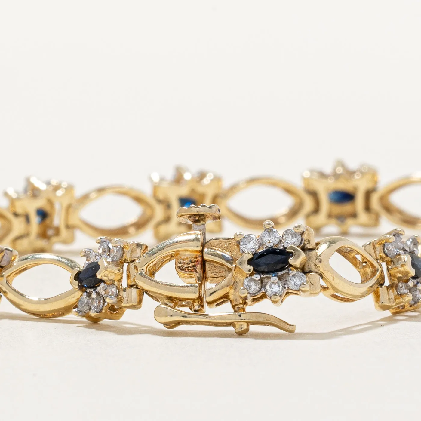 Diamond & Sapphire Bracelet | 0.80ctw, 0.75ctw | 7" |