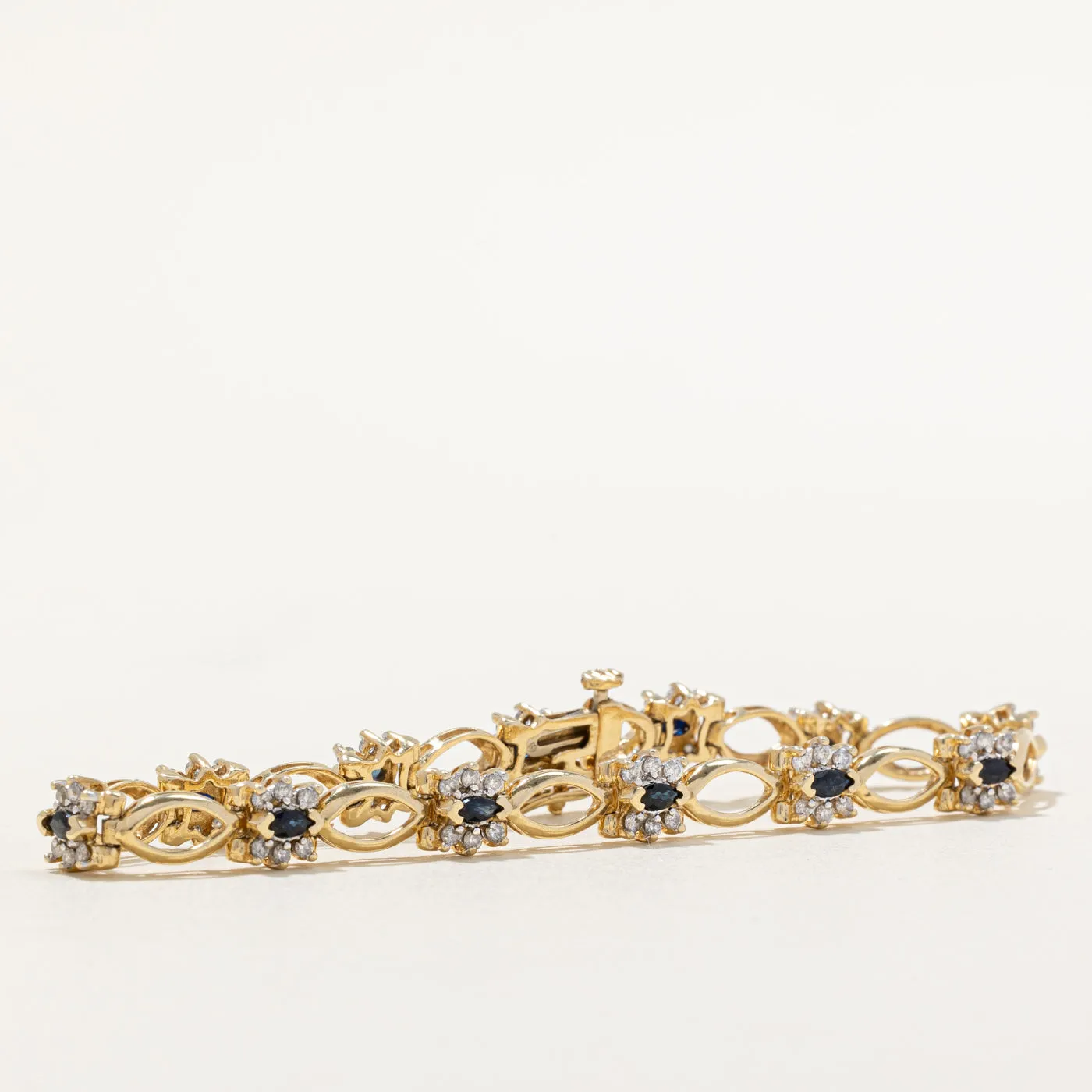 Diamond & Sapphire Bracelet | 0.80ctw, 0.75ctw | 7" |