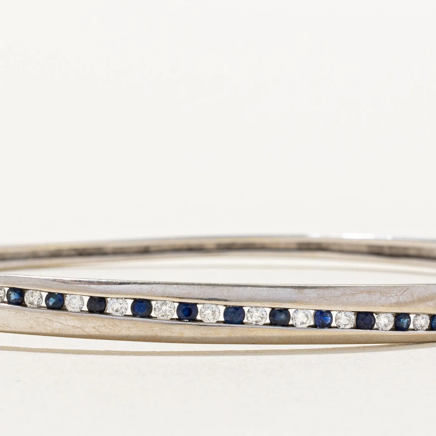 Diamond & Sapphire Tension Set Bracelet | 0.26ctw, 0.24ctw | 7" |