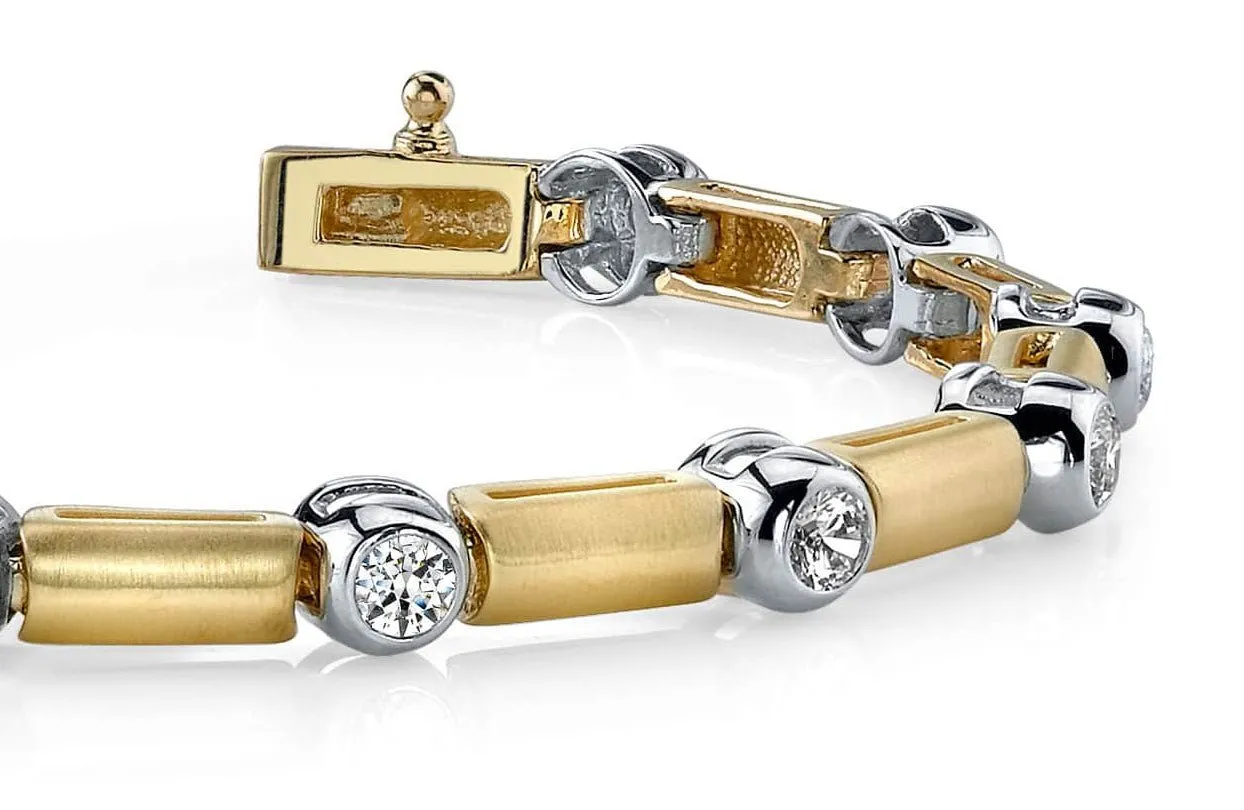 Diamond And Bar Lab-Grown Diamond Bracelet with 1.92 ct.(finished) 3.5mm