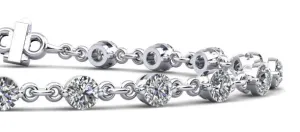 Diamond And Chain Link Diamond Bracelet with 0.91 ct.(finished) 2mm