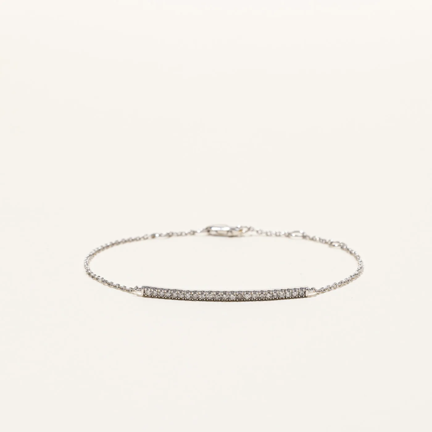 Diamond Bar Chain Bracelet | 0.23ctw | 7"|