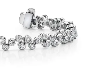 Diamond Bubble Bracelet Lab-Grown Diamond with 3.07 ct.(finished) 2mm, 2.25mm, 2.5mm